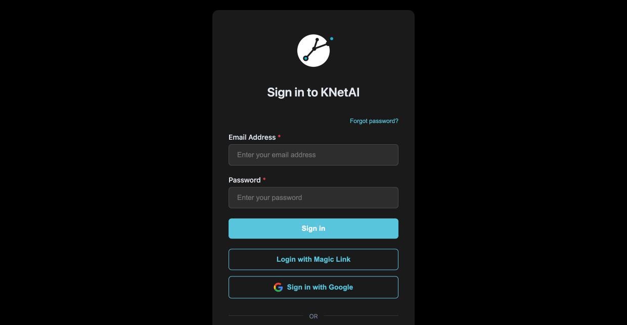 Sign in to KNetAI